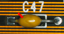 component with identification marks hidden